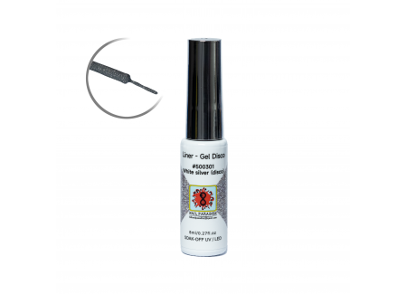 Liner Gel Disco - White Silver 8 ml